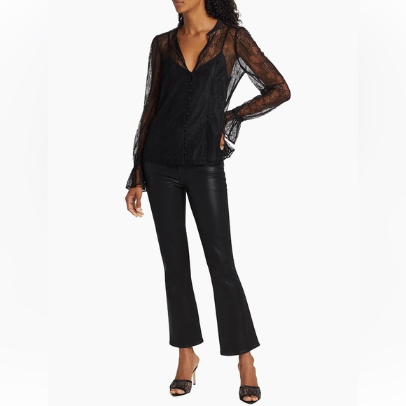 Paige Luxe Coated Flare Ankle Denim - Picture 1 of 5